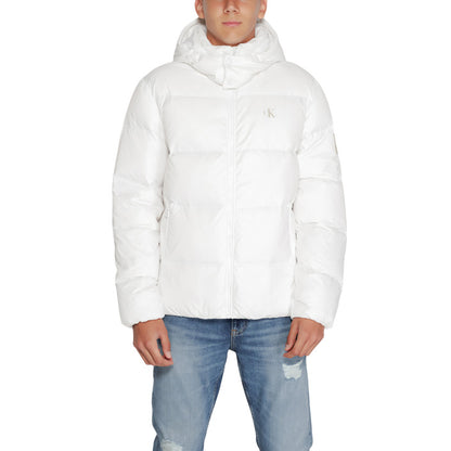 Calvin Klein Jeans® Veste Homme Bleue ou Blanche – Automne/Hiver avec Capuche et Fermeture Éclair