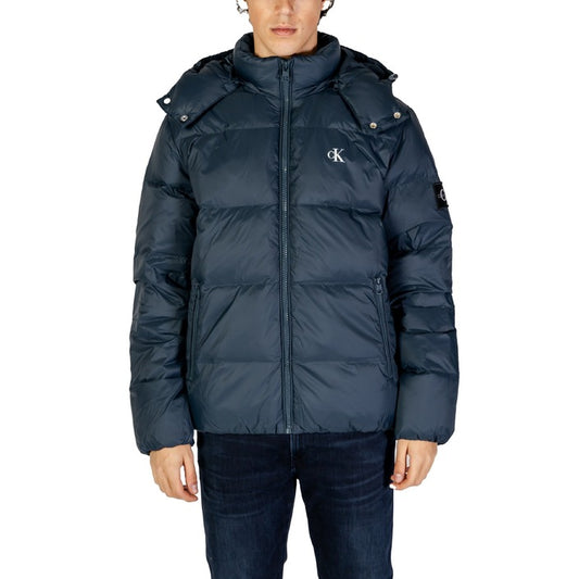 Calvin Klein Jeans® Veste Homme Bleue ou Blanche – Automne/Hiver avec Capuche et Fermeture Éclair