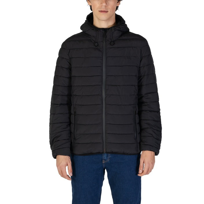 Suns® Veste Homme Bleue à Capuche – Automne/Hiver avec Fermeture Éclair