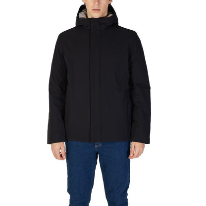 Suns® Veste Homme Noire à Capuche – Automne/Hiver avec Fermeture Éclair