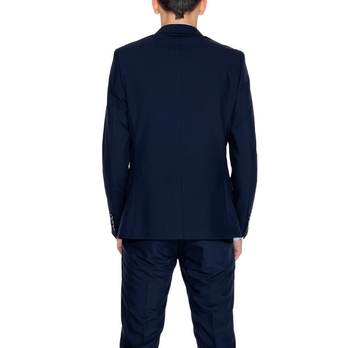 Antony Morato® Jaquette Homme Bleue Monochrome – Printemps/Été Élégante avec Boutons et Col Revers