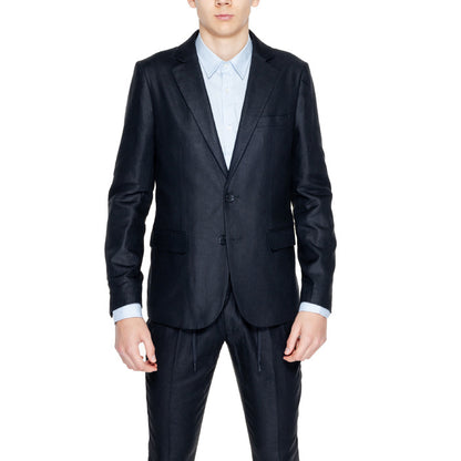 Antony Morato® Jaquette Homme Noire Monochrome – Printemps/Été Légère avec Boutons et Encolure en V