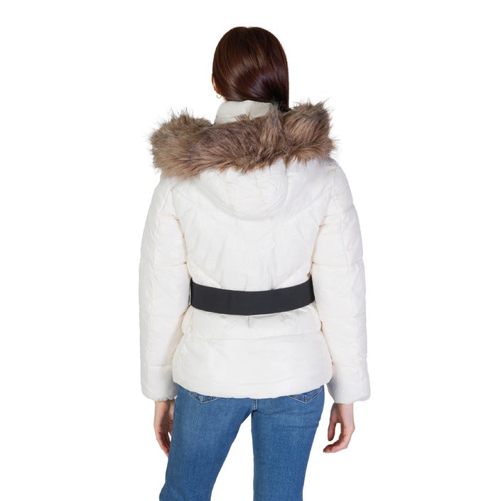 ONLY® Veste Femme Blanche à Capuche – Automne/Hiver avec Fermeture Éclair