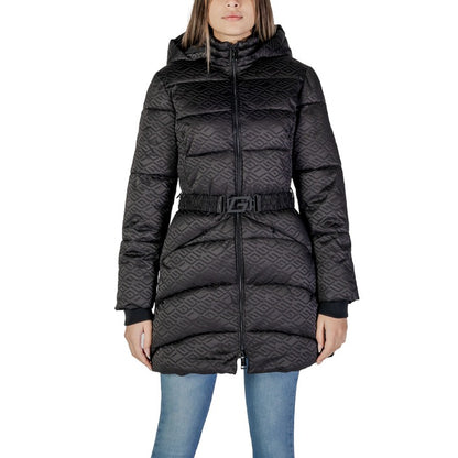 Guess® Veste Femme Noire à Capuche – Automne/Hiver avec Fermeture Éclair