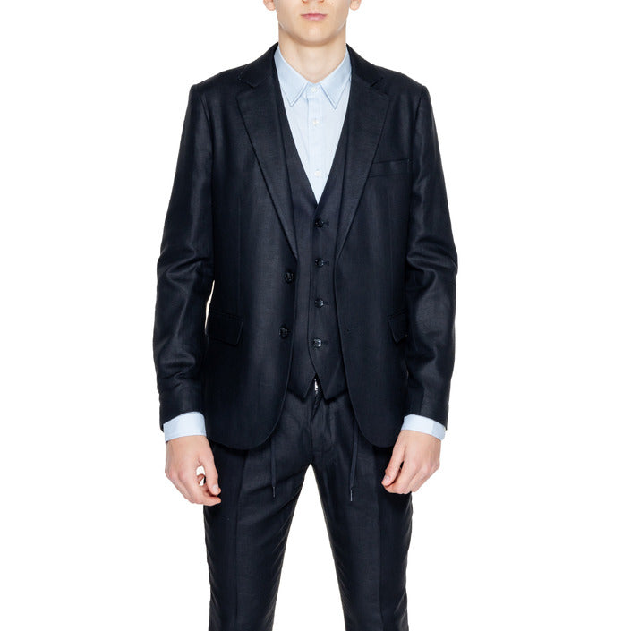 Antony Morato® Jaquette Homme Noire Monochrome – Printemps/Été Légère avec Boutons et Encolure en V