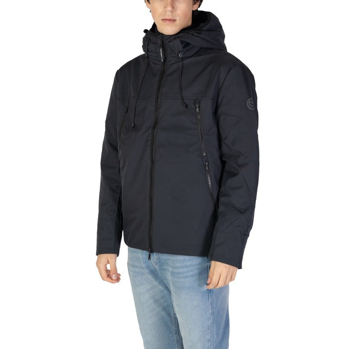 Gas® Veste Homme Noire – Automne/Hiver Élégante avec Fermeture Éclair et Col Montant