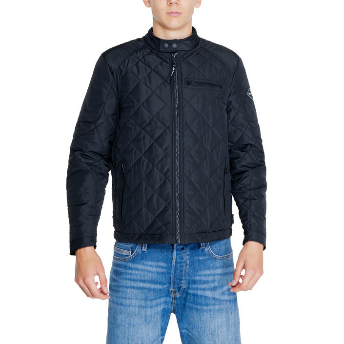 Replay® Veste Homme Verte à Col Montant – Automne/Hiver avec Fermeture Zip et Boutons