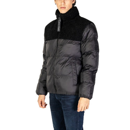 Calvin Klein Jeans® Veste Homme Noire à Col Montant – Automne/Hiver avec Fermeture Éclair