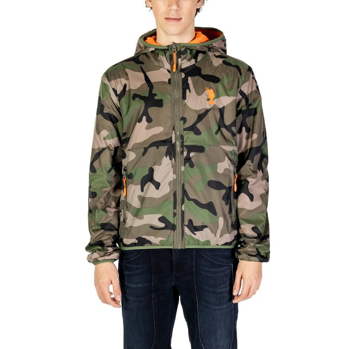 U.S. Polo Assn.® Veste Homme Camo, Bleue ou Grise – Automne/Hiver Élégante avec Capuche et Fermeture Éclair