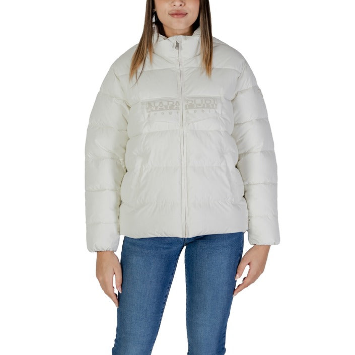 Napapijri® Veste Femme Noire ou Blanche – Automne/Hiver Élégante avec Fermeture Éclair et Col Montant