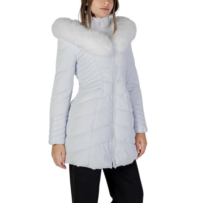 Guess® Veste Femme Automne/Hiver – Disponible en Blanc et Noir avec Capuche et Fermeture Éclair"