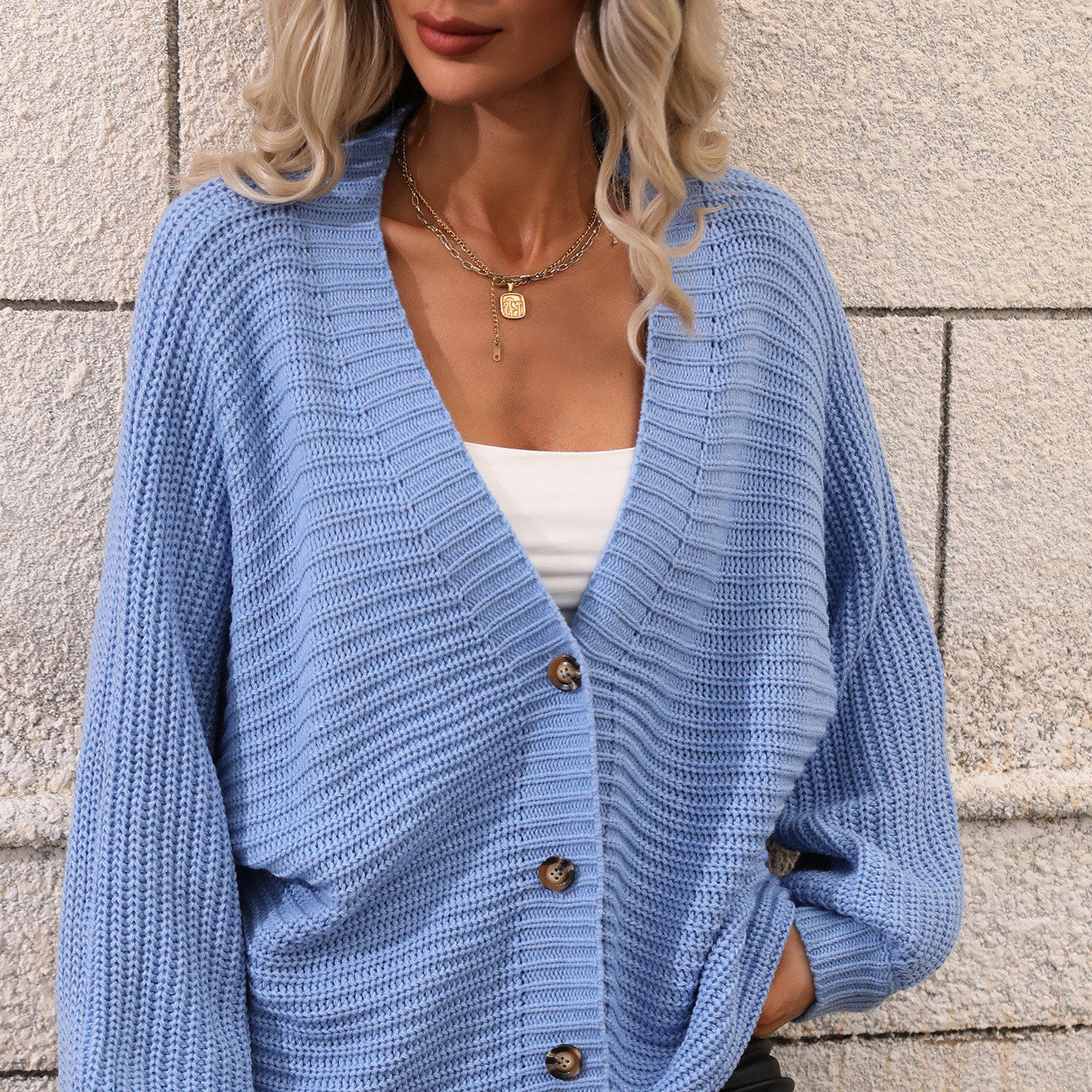 Pull Cardigan à col en V Polyvalent - L'élégance Décontractée pour Toutes les Occasions