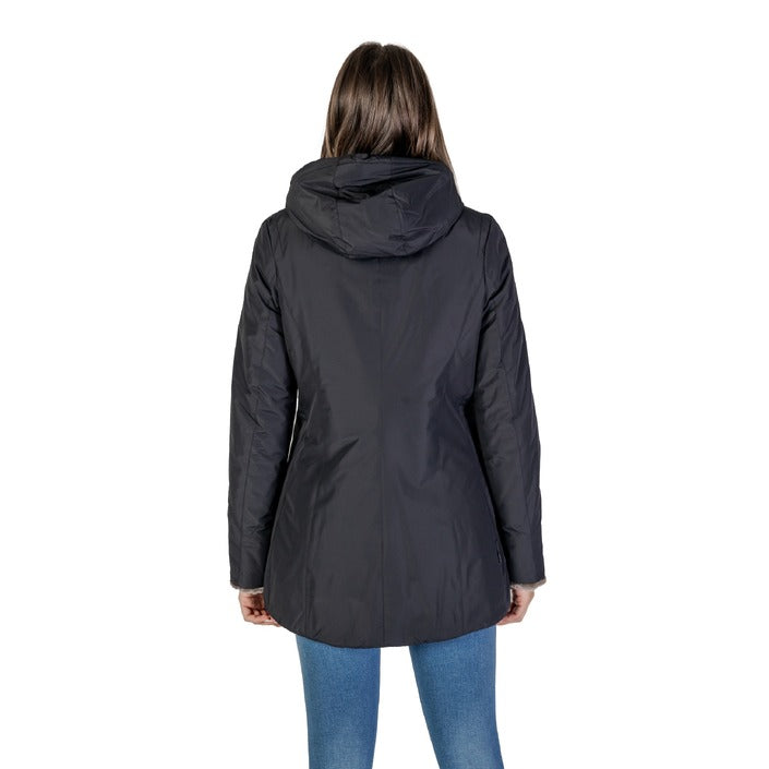 Suns® Veste Femme Noire à Capuche – Automne/Hiver avec Fermeture Éclair