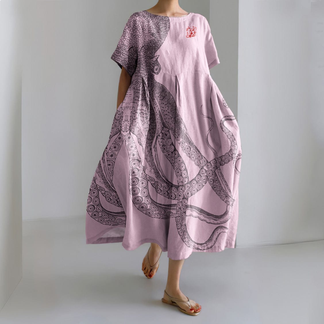 Zenly - Robe Longue Imprimée Pieuvre