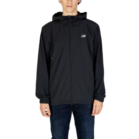 New Balance® Veste Homme Noire – Automne/Hiver avec Capuche et Fermeture Éclair