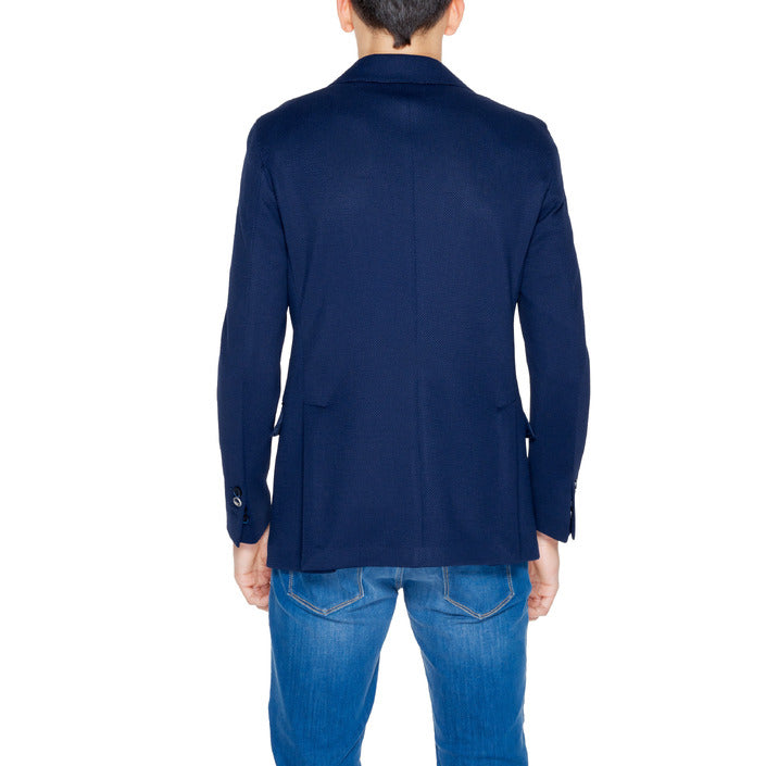 Mulish® Men's Blue Monochrome Jacket – Spring/Summer with Button Closure