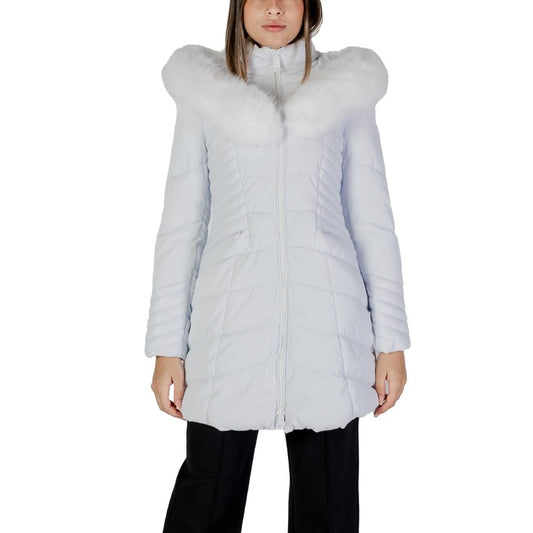 Guess® Veste Femme Automne/Hiver – Disponible en Blanc et Noir avec Capuche et Fermeture Éclair"