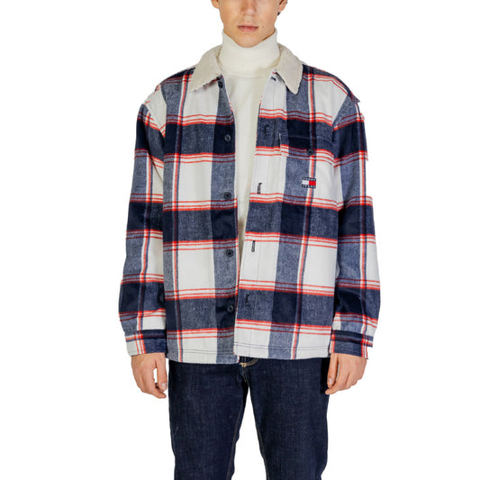 Tommy Hilfiger® Jeans Veste Homme Automne/Hiver - Motif Plaid en Bleu et Noir avec Poches Pratiques