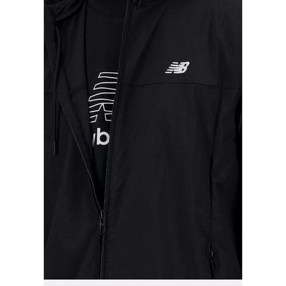 New Balance® Jaquette Homme Printemps/Été – Motif Moderne avec Fermeture Éclair (Noir)