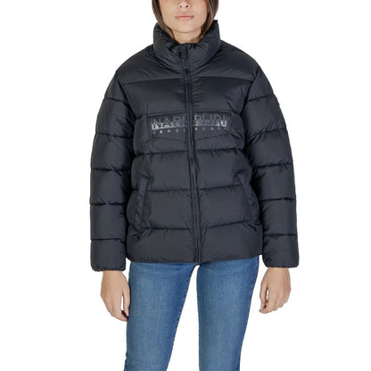 Napapijri® Veste Femme Noire ou Blanche – Automne/Hiver Élégante avec Fermeture Éclair et Col Montant