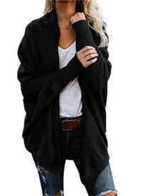 Cardigan Ouvert en Tricot Chauve-Souris Oversize