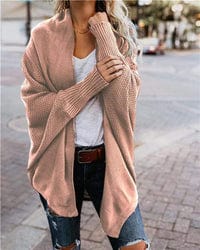 Cardigan Ouvert en Tricot Chauve-Souris Oversize