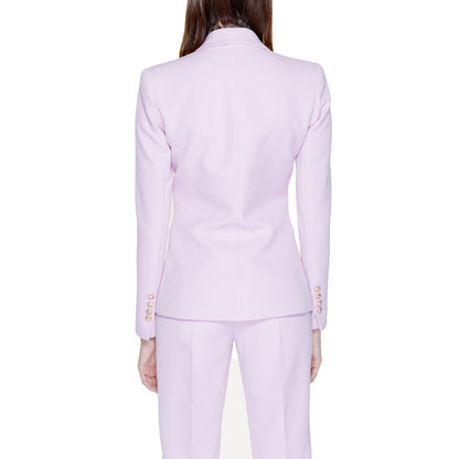 Silence® Jaquette Femme Violette Monochrome – Printemps/Été Élégante avec Boutons et Col Revers