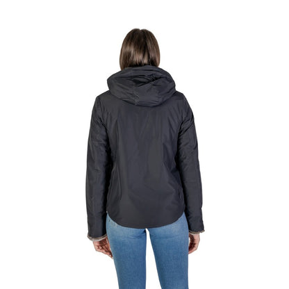 Suns® Veste Femme Noire à Capuche – Automne/Hiver avec Fermeture Éclair