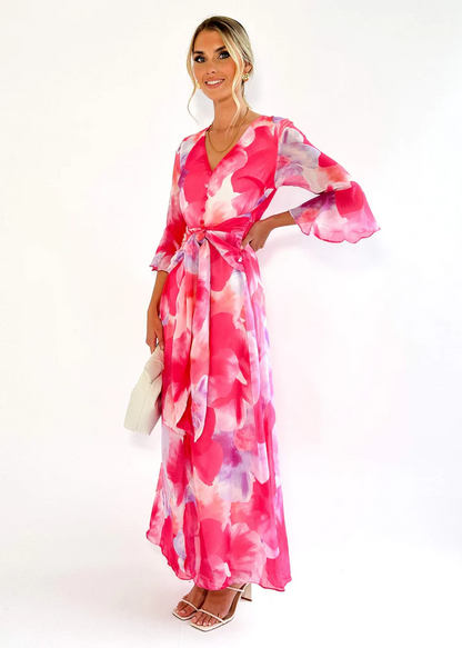 Robe midi Stelani Rosa Viola