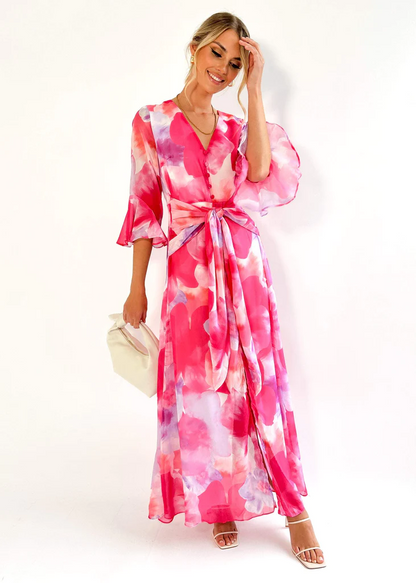 Robe midi Stelani Rosa Viola