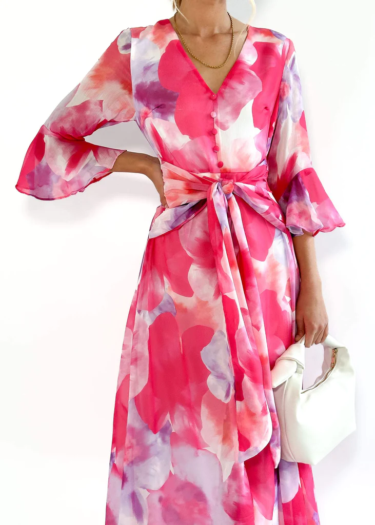 Robe midi Stelani Rosa Viola