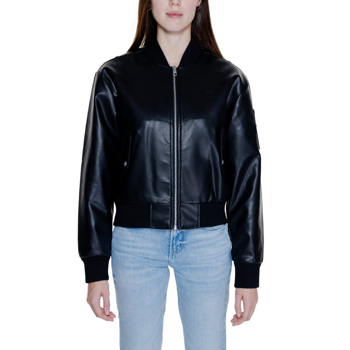 Calvin Klein® Women's Black Jacket – Fall/Winter Elegant with Zip Closure