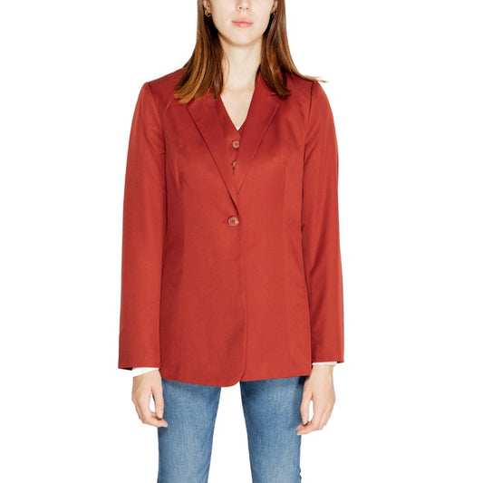 Vero Moda® Jaquette Femme Rouge – Automne/Hiver Élégante avec Boutons et Col Classique